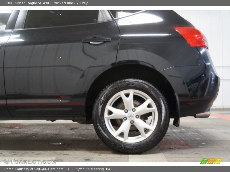 Wicked Black / Gray 2008 Nissan Rogue SL AWD