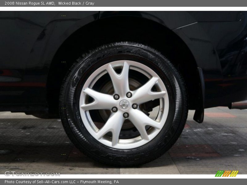 Wicked Black / Gray 2008 Nissan Rogue SL AWD