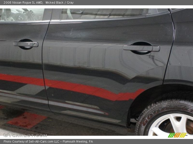 Wicked Black / Gray 2008 Nissan Rogue SL AWD