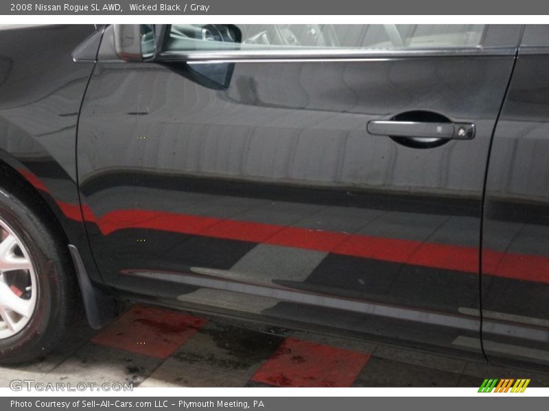 Wicked Black / Gray 2008 Nissan Rogue SL AWD