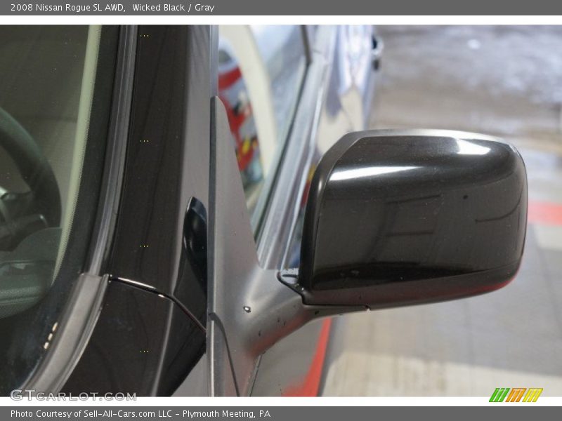 Wicked Black / Gray 2008 Nissan Rogue SL AWD