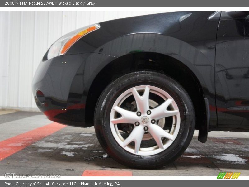 Wicked Black / Gray 2008 Nissan Rogue SL AWD