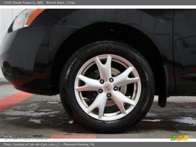 Wicked Black / Gray 2008 Nissan Rogue SL AWD