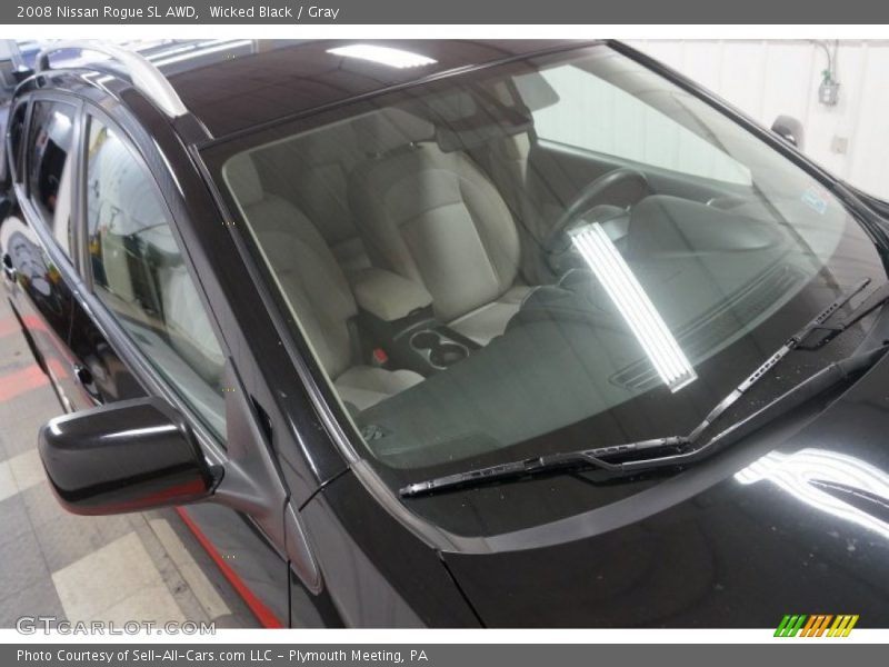 Wicked Black / Gray 2008 Nissan Rogue SL AWD