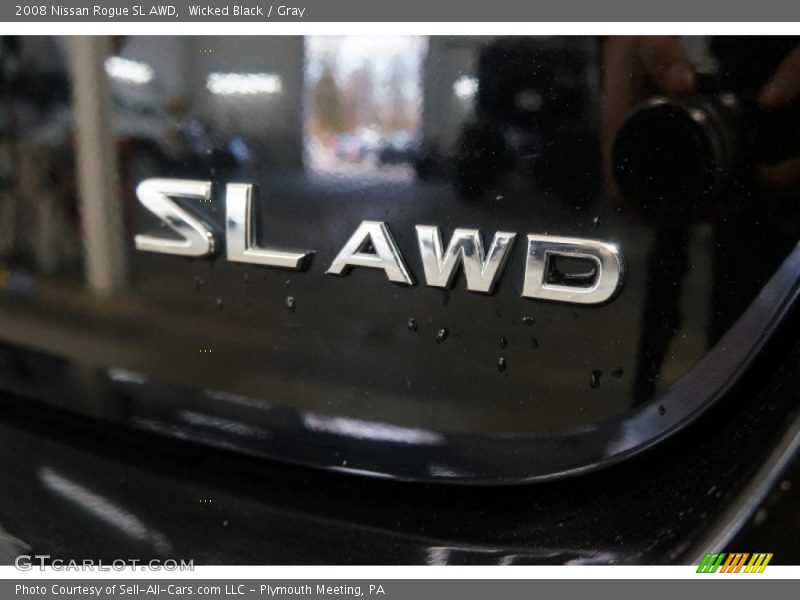 Wicked Black / Gray 2008 Nissan Rogue SL AWD