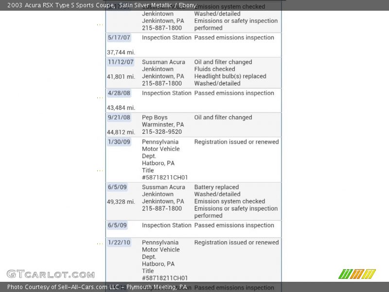 Satin Silver Metallic / Ebony 2003 Acura RSX Type S Sports Coupe
