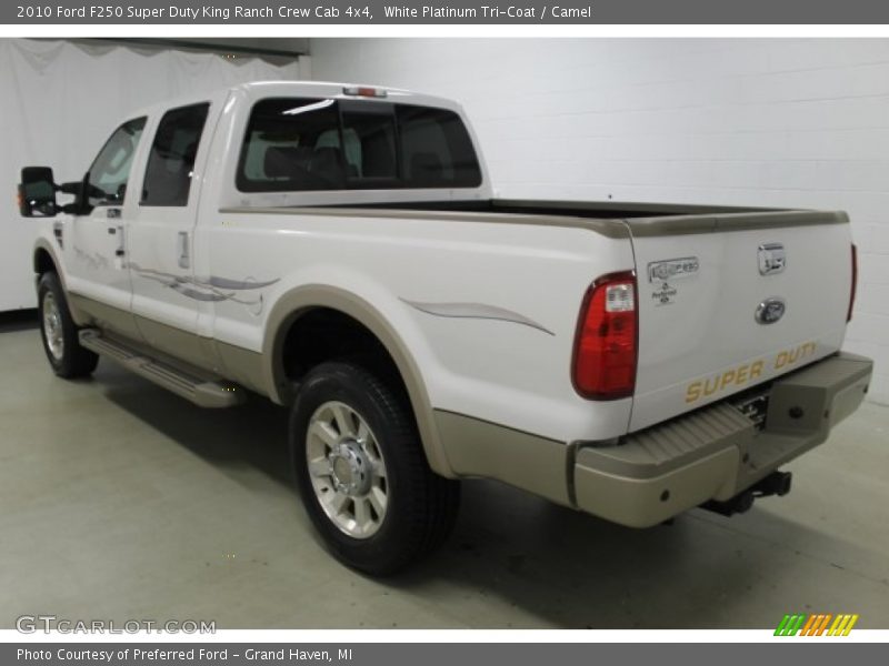 White Platinum Tri-Coat / Camel 2010 Ford F250 Super Duty King Ranch Crew Cab 4x4