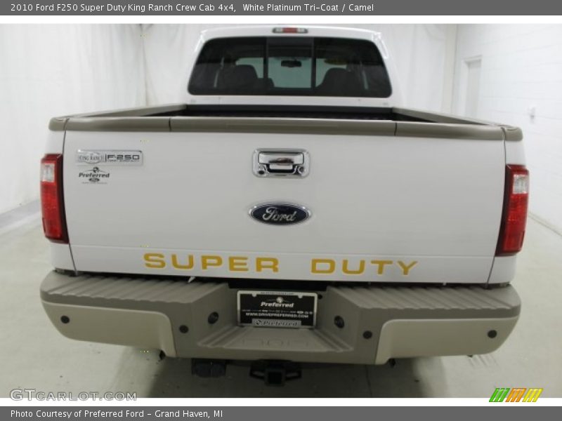 White Platinum Tri-Coat / Camel 2010 Ford F250 Super Duty King Ranch Crew Cab 4x4