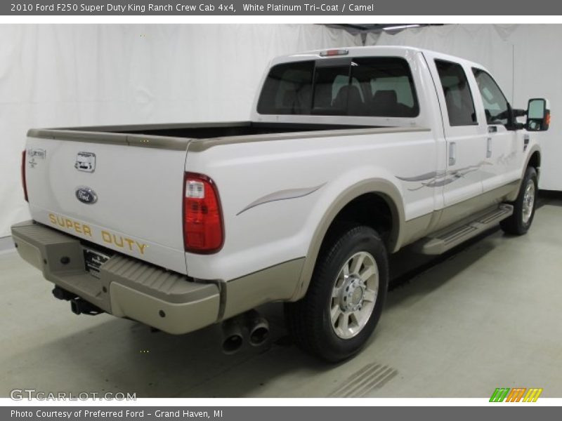 White Platinum Tri-Coat / Camel 2010 Ford F250 Super Duty King Ranch Crew Cab 4x4