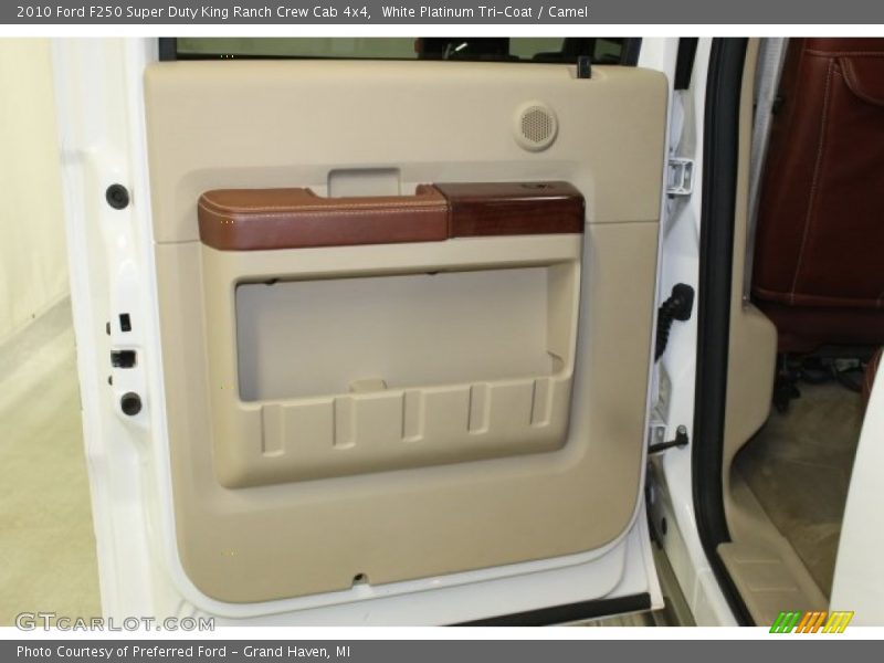 White Platinum Tri-Coat / Camel 2010 Ford F250 Super Duty King Ranch Crew Cab 4x4