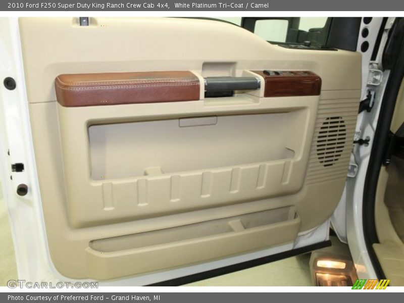 White Platinum Tri-Coat / Camel 2010 Ford F250 Super Duty King Ranch Crew Cab 4x4