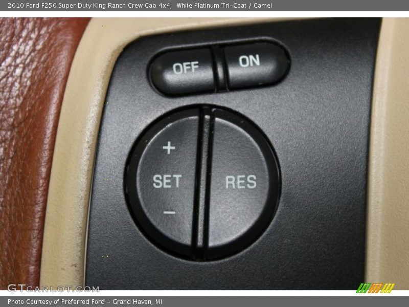 White Platinum Tri-Coat / Camel 2010 Ford F250 Super Duty King Ranch Crew Cab 4x4