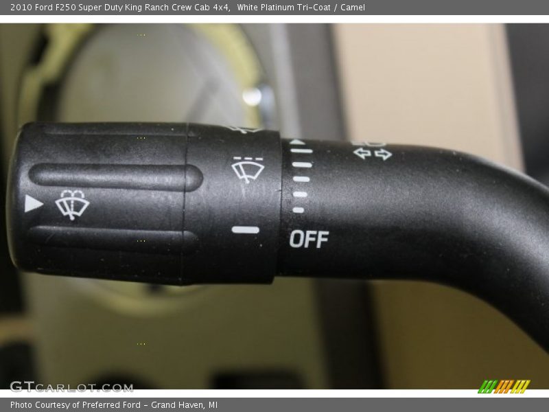 White Platinum Tri-Coat / Camel 2010 Ford F250 Super Duty King Ranch Crew Cab 4x4