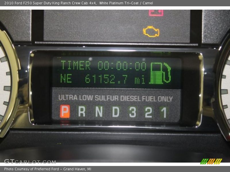 White Platinum Tri-Coat / Camel 2010 Ford F250 Super Duty King Ranch Crew Cab 4x4