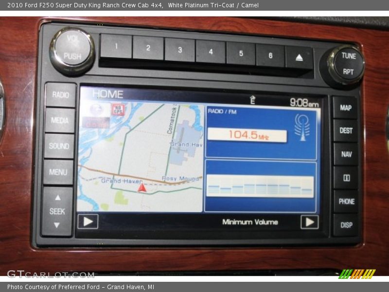 White Platinum Tri-Coat / Camel 2010 Ford F250 Super Duty King Ranch Crew Cab 4x4