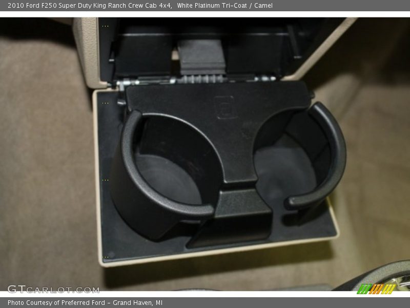 White Platinum Tri-Coat / Camel 2010 Ford F250 Super Duty King Ranch Crew Cab 4x4