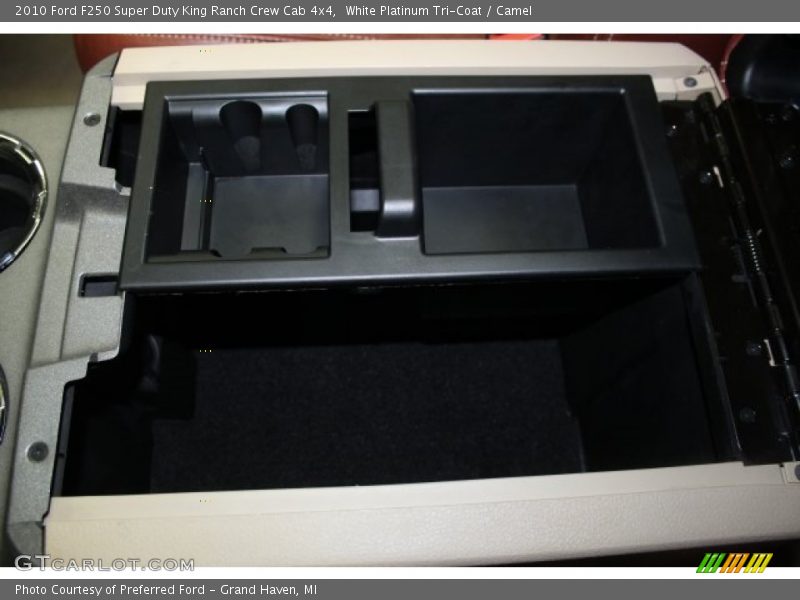 White Platinum Tri-Coat / Camel 2010 Ford F250 Super Duty King Ranch Crew Cab 4x4