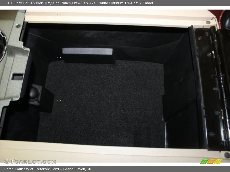 White Platinum Tri-Coat / Camel 2010 Ford F250 Super Duty King Ranch Crew Cab 4x4