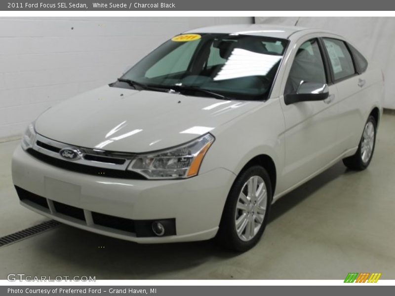 White Suede / Charcoal Black 2011 Ford Focus SEL Sedan