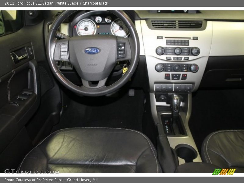 White Suede / Charcoal Black 2011 Ford Focus SEL Sedan