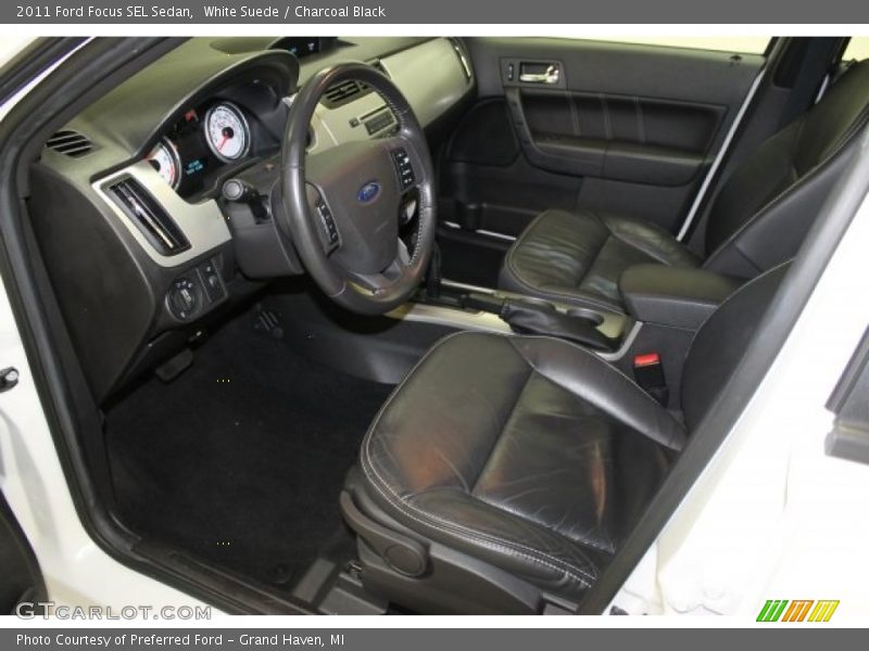 White Suede / Charcoal Black 2011 Ford Focus SEL Sedan
