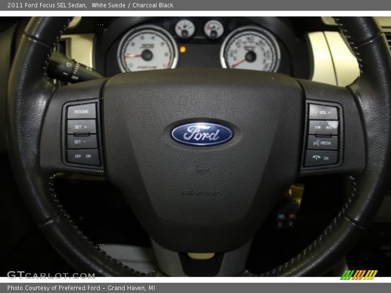 White Suede / Charcoal Black 2011 Ford Focus SEL Sedan