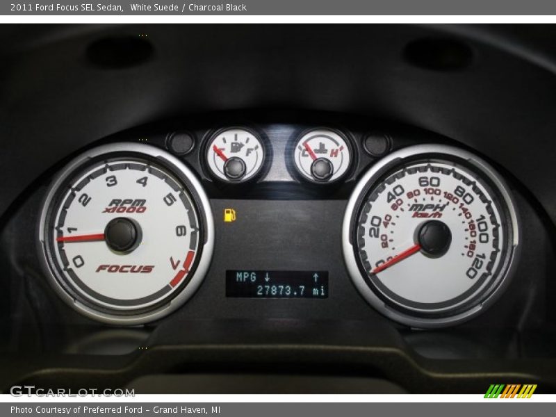 White Suede / Charcoal Black 2011 Ford Focus SEL Sedan