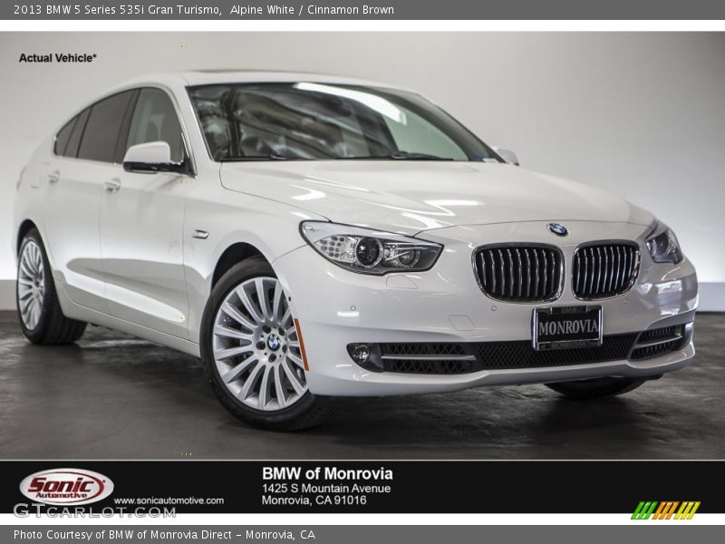Alpine White / Cinnamon Brown 2013 BMW 5 Series 535i Gran Turismo