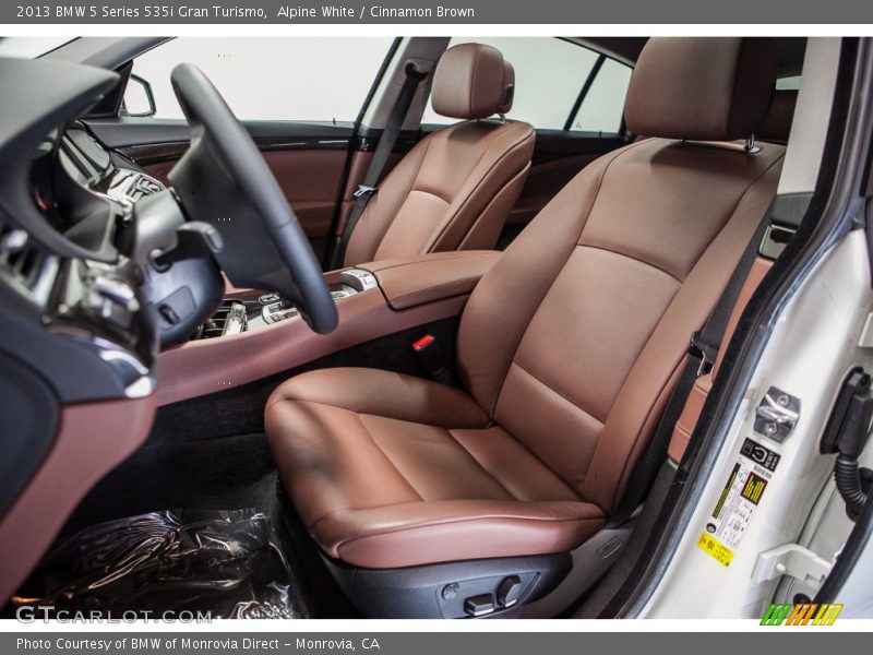 Alpine White / Cinnamon Brown 2013 BMW 5 Series 535i Gran Turismo
