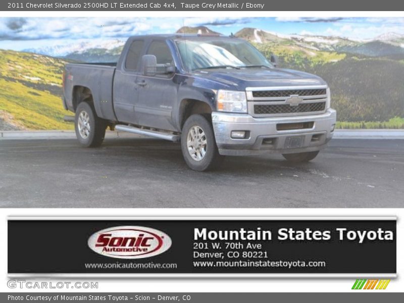 Taupe Grey Metallic / Ebony 2011 Chevrolet Silverado 2500HD LT Extended Cab 4x4