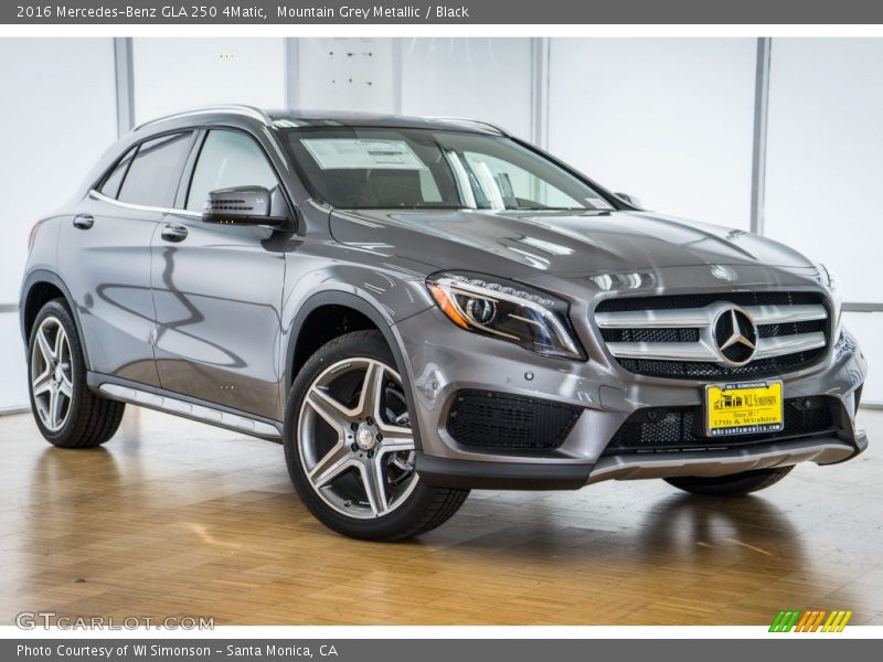 Mountain Grey Metallic / Black 2016 Mercedes-Benz GLA 250 4Matic