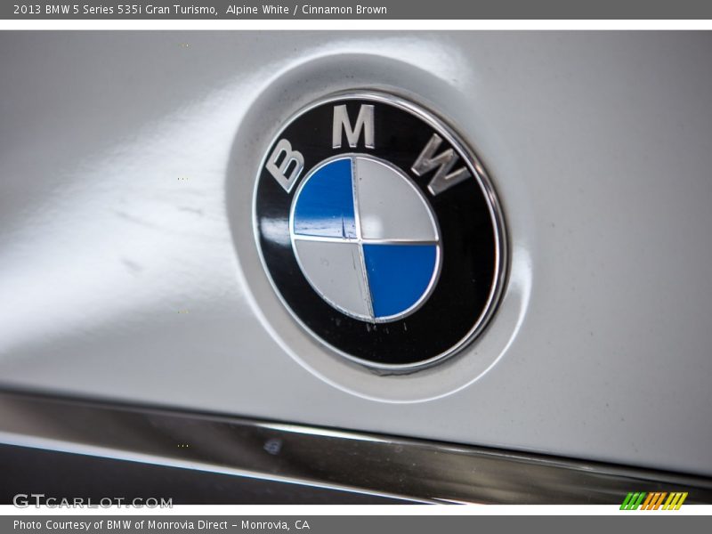Alpine White / Cinnamon Brown 2013 BMW 5 Series 535i Gran Turismo