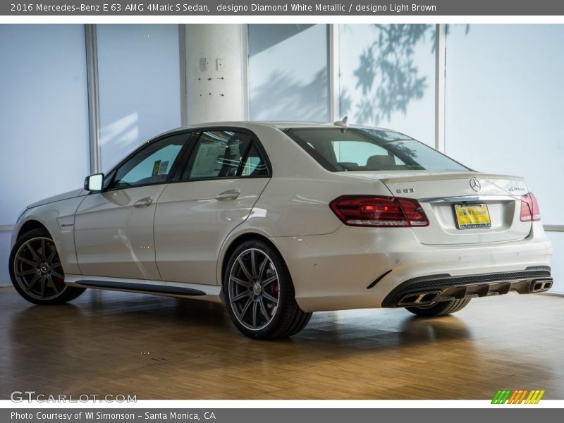 designo Diamond White Metallic / designo Light Brown 2016 Mercedes-Benz E 63 AMG 4Matic S Sedan