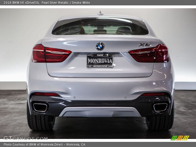 Pearl Silver Metallic / Smoke White 2016 BMW X6 xDrive50i