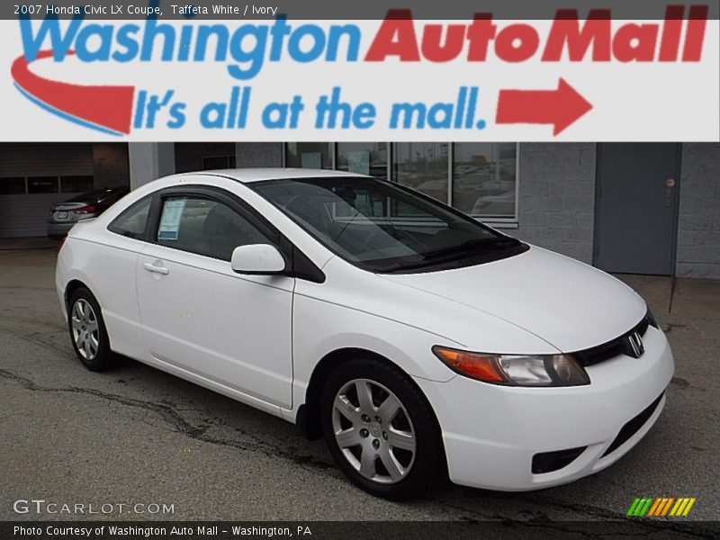 Taffeta White / Ivory 2007 Honda Civic LX Coupe