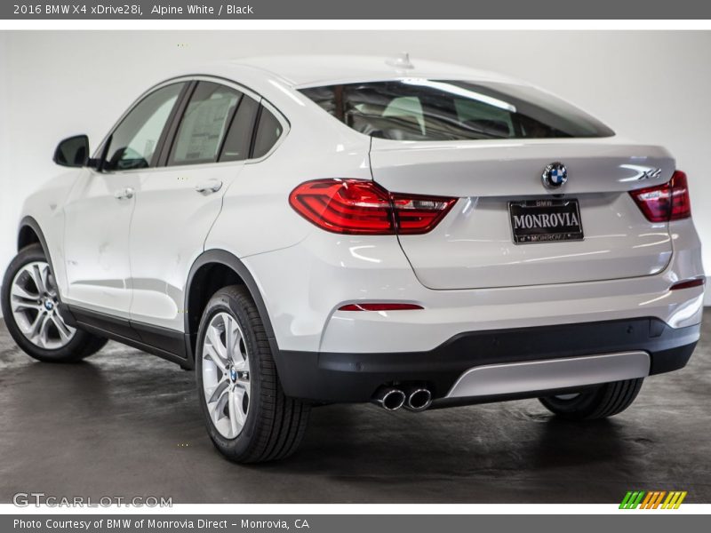 Alpine White / Black 2016 BMW X4 xDrive28i