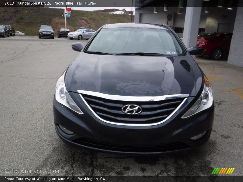 Pacific Blue Pearl / Gray 2013 Hyundai Sonata GLS