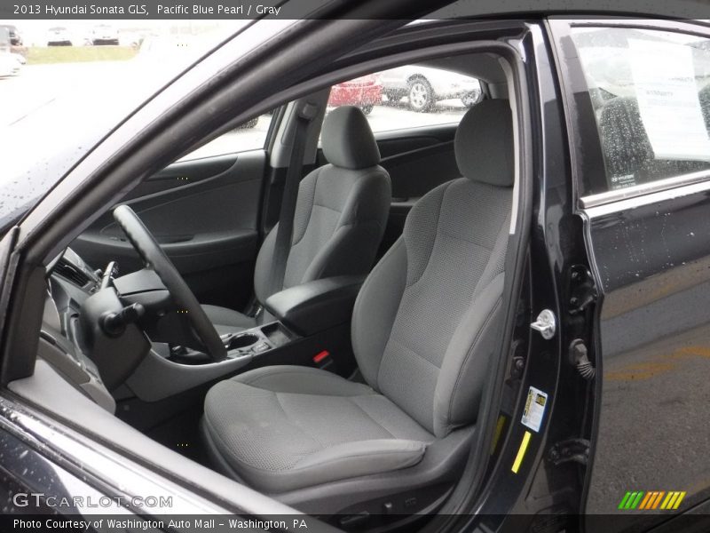 Pacific Blue Pearl / Gray 2013 Hyundai Sonata GLS
