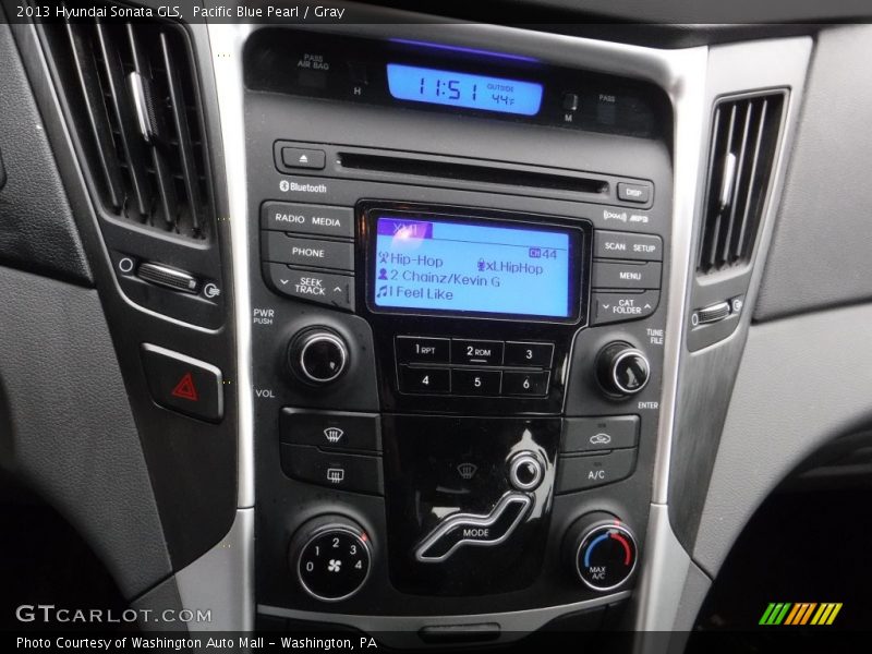 Pacific Blue Pearl / Gray 2013 Hyundai Sonata GLS