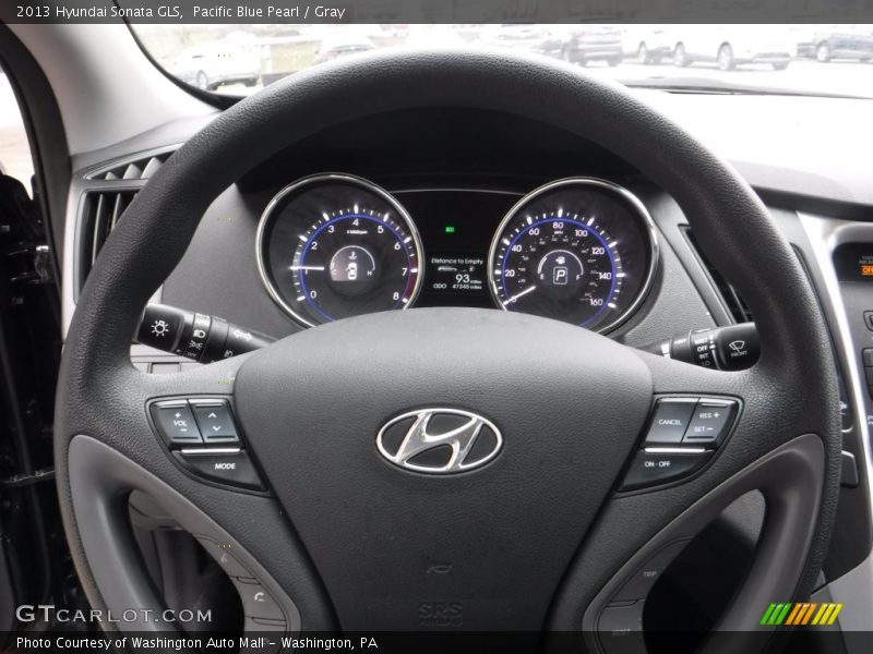 Pacific Blue Pearl / Gray 2013 Hyundai Sonata GLS