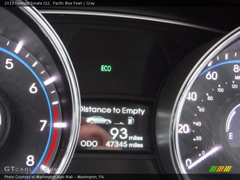 Pacific Blue Pearl / Gray 2013 Hyundai Sonata GLS