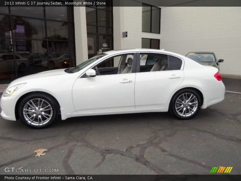 Moonlight White / Stone 2013 Infiniti G 37 Journey Sedan