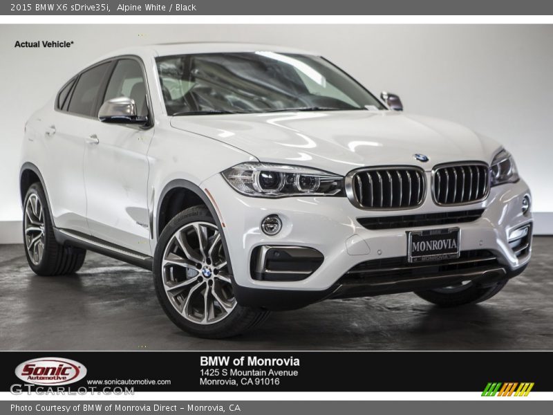 Alpine White / Black 2015 BMW X6 sDrive35i