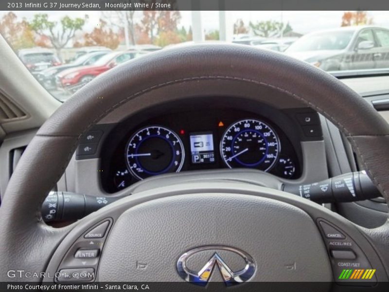 Moonlight White / Stone 2013 Infiniti G 37 Journey Sedan