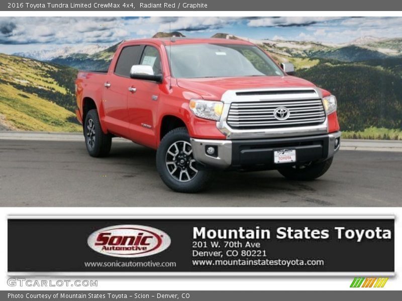 Radiant Red / Graphite 2016 Toyota Tundra Limited CrewMax 4x4