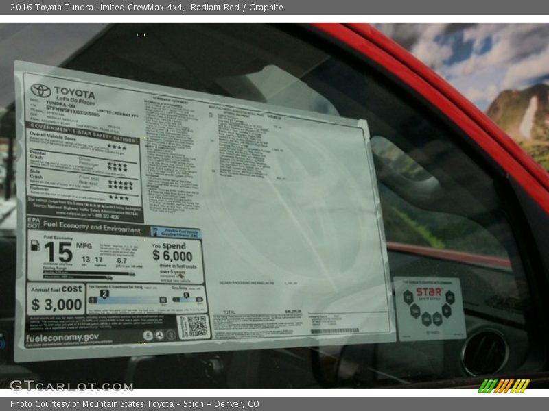Radiant Red / Graphite 2016 Toyota Tundra Limited CrewMax 4x4