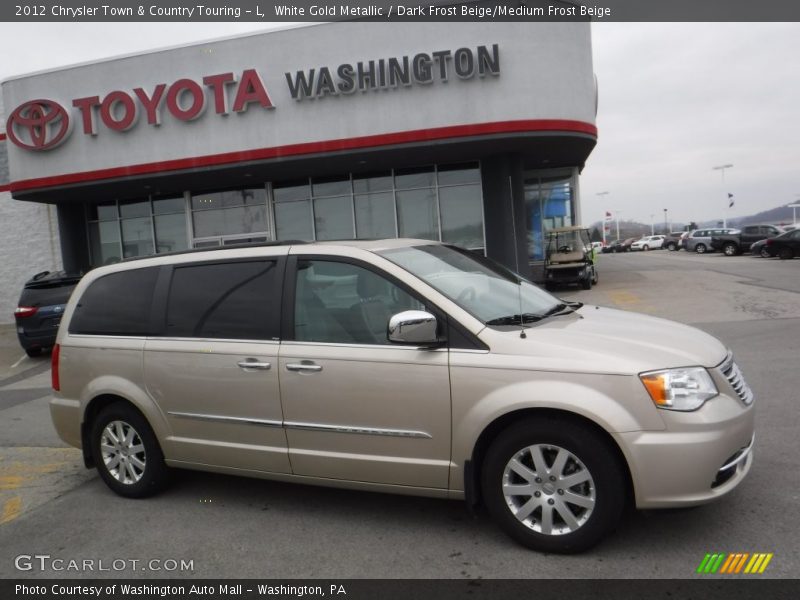 White Gold Metallic / Dark Frost Beige/Medium Frost Beige 2012 Chrysler Town & Country Touring - L