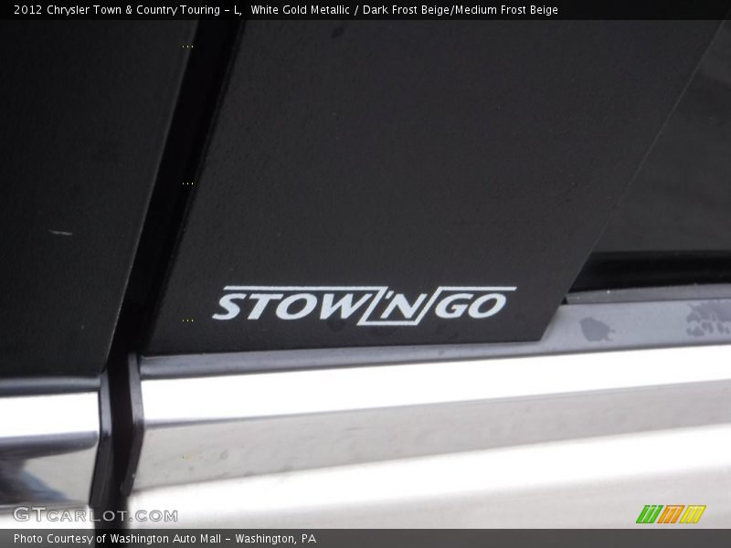 White Gold Metallic / Dark Frost Beige/Medium Frost Beige 2012 Chrysler Town & Country Touring - L