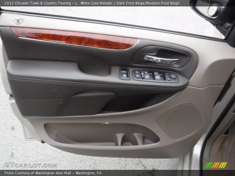 White Gold Metallic / Dark Frost Beige/Medium Frost Beige 2012 Chrysler Town & Country Touring - L