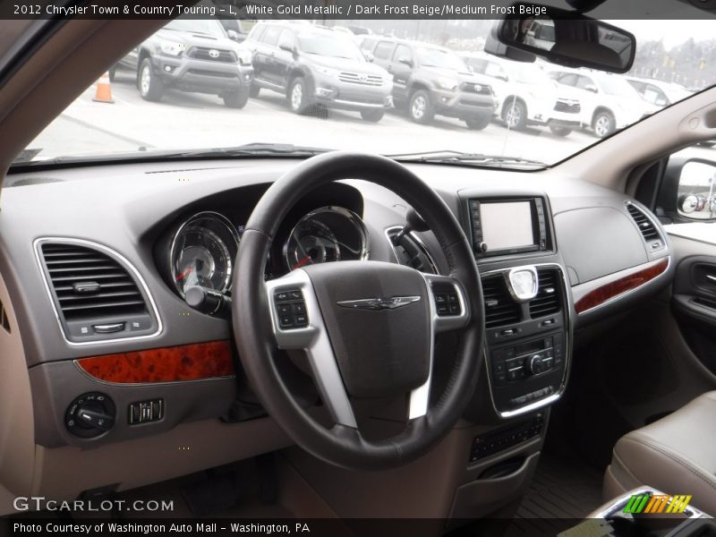 White Gold Metallic / Dark Frost Beige/Medium Frost Beige 2012 Chrysler Town & Country Touring - L